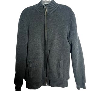 Emanuel Ungaro Charcoal Zip-Up Sweater